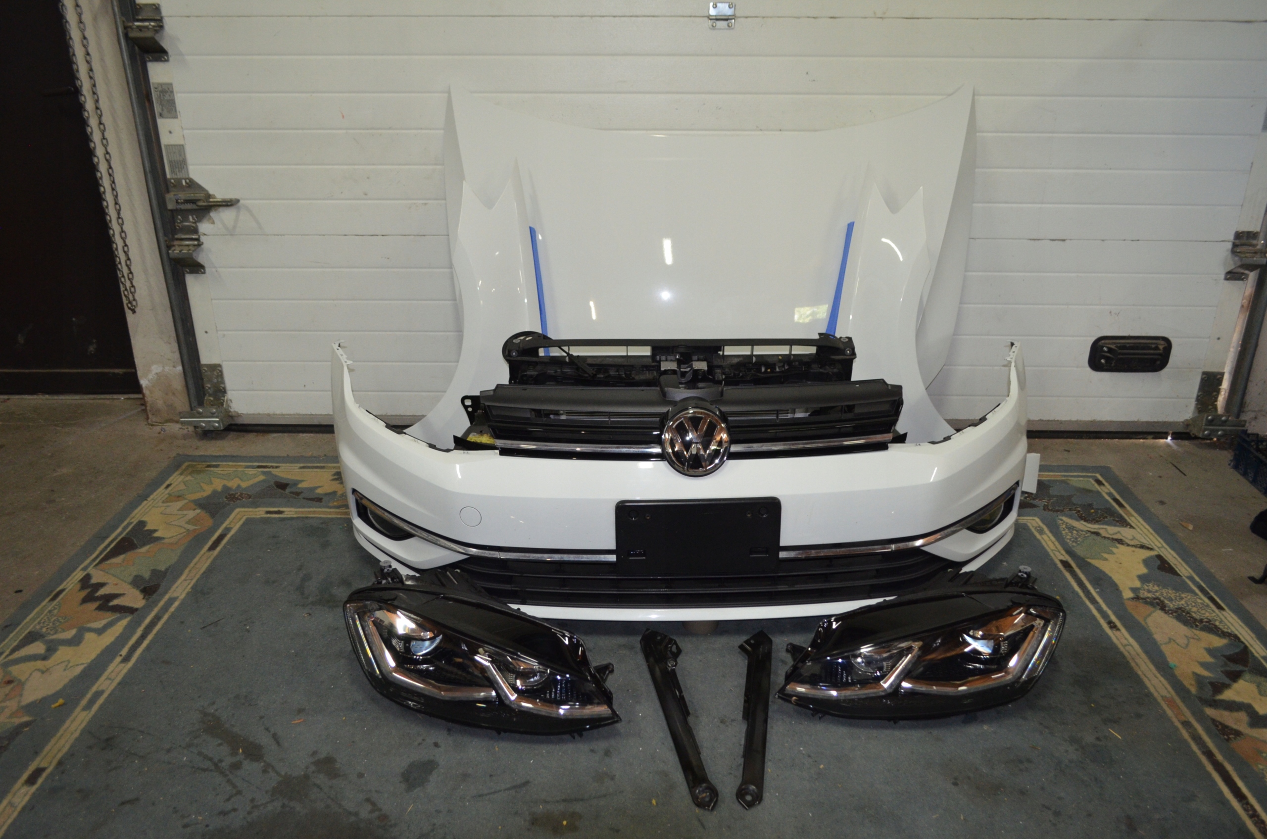 VW GOLF VII 7 РЕСТАЙЛІНГ ПЕРЕД КОМПЛЕКТ Lc9a КАПОТ БАМПЕР ФАРИ КРИЛА ПЕРЕДНЯ ПАНЕЛЬ