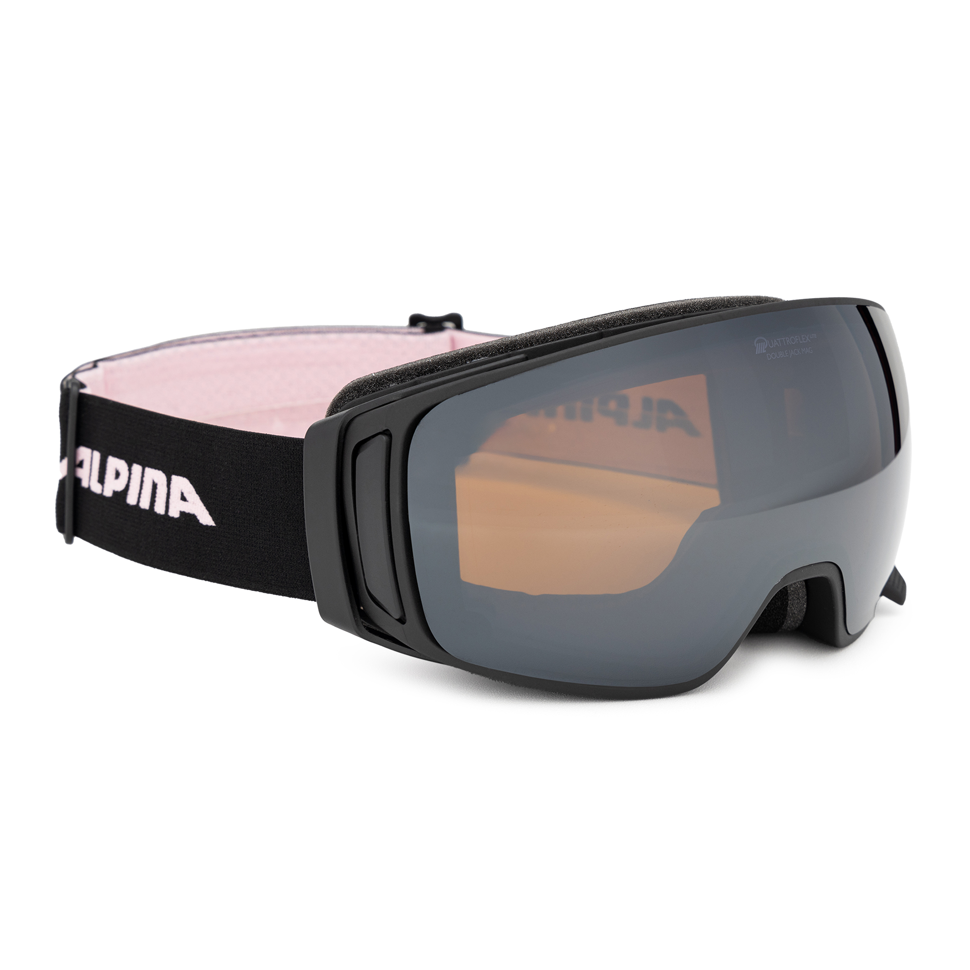 Lyžařské brýle Alpina Double Jack Mag Q-Lite černá/růžová matná/zrcadlová barva