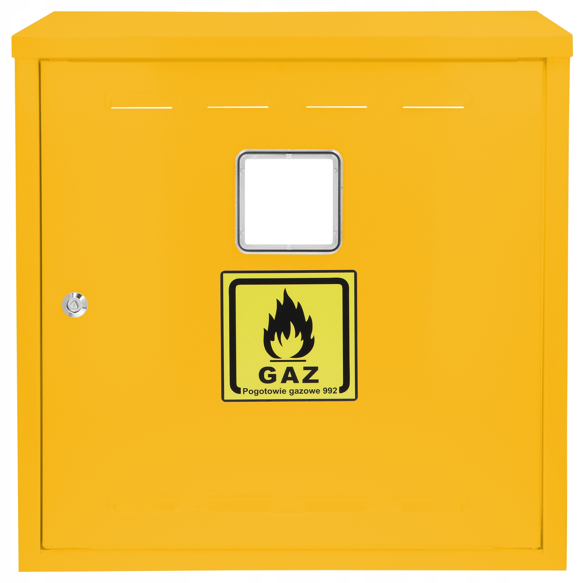 SZAFKA GAZOWA SKRZYNKA 40x100x25 ŻÓŁTA BEZ PLECÓW