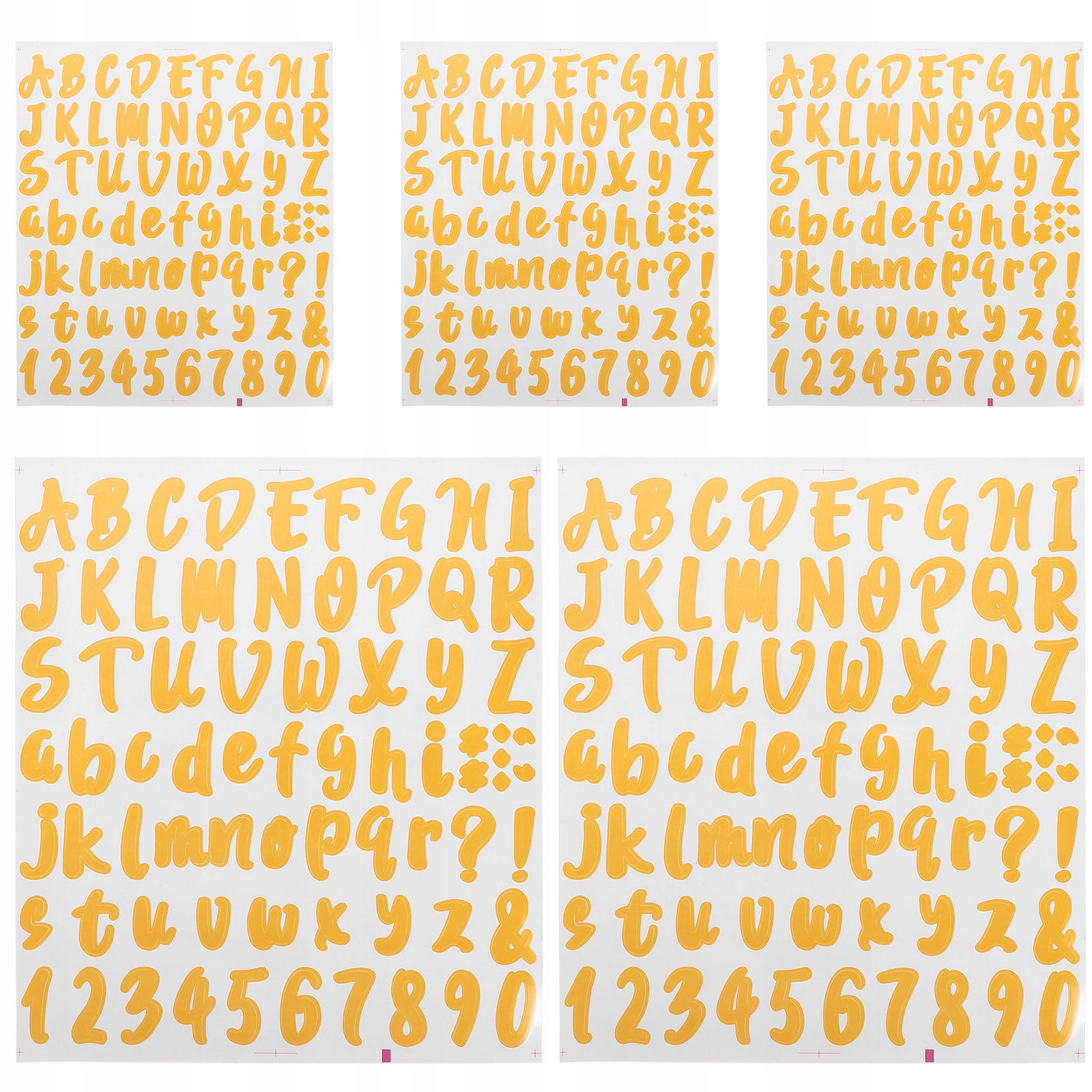 NAKLEJKI ŚLUBNE NUMER 5 ARKUSZY Szerokość 23 mm