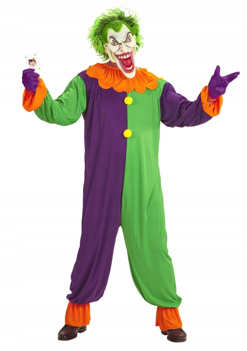Kostým Zlého klauna Clowna Jokera Psychopata na Halloween pro dospělé XL