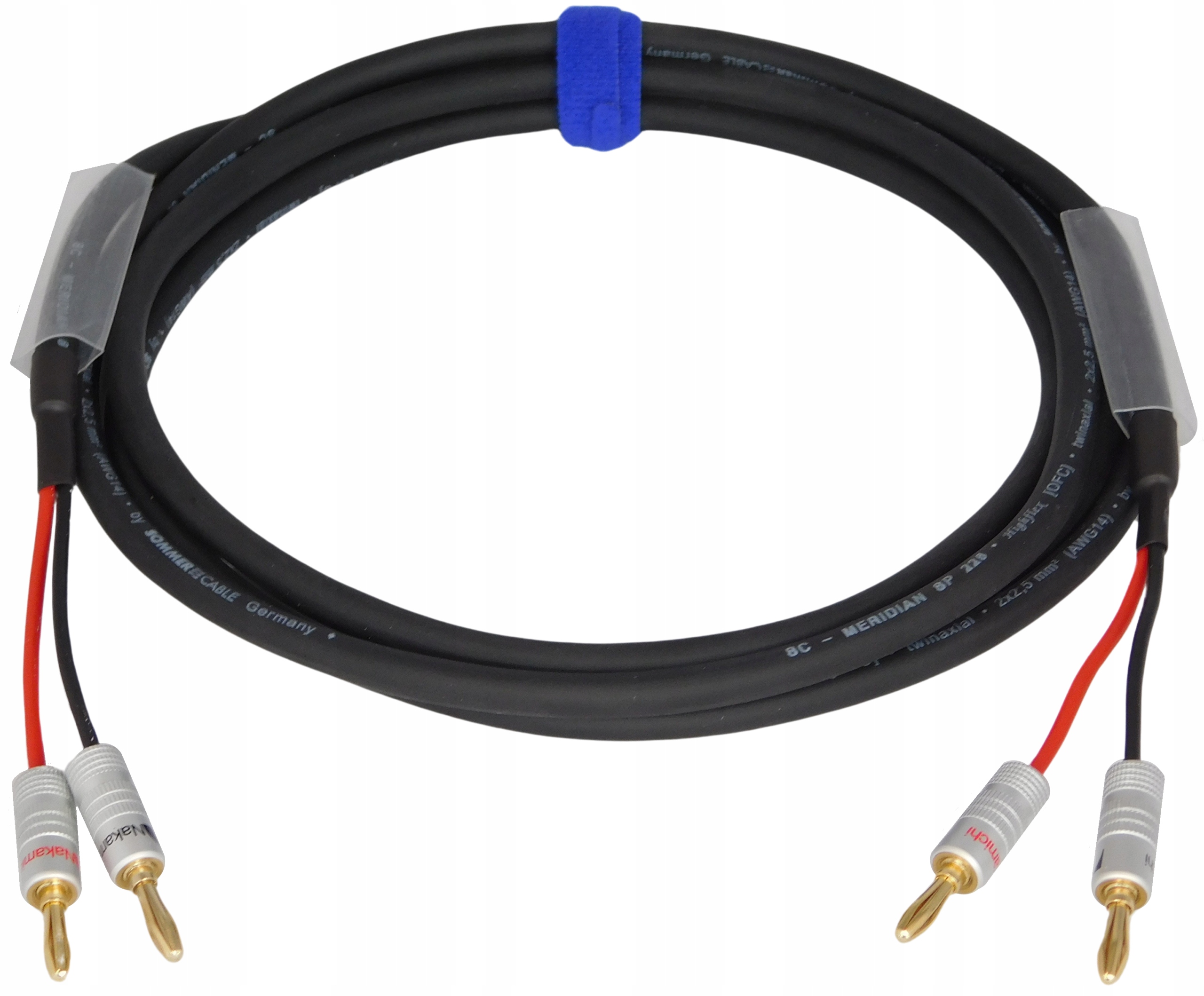 Sommer Meridian Reproduktorový Kabel 2x2,5 Banánkové Konektory Nakamichi Proste 100 m