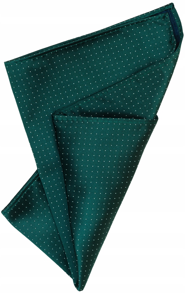 ŻAKARDOWA POSZETKA + MUSZKA Męska Wypustka do Garnituru Zielona GREG e50 Kolor zielony