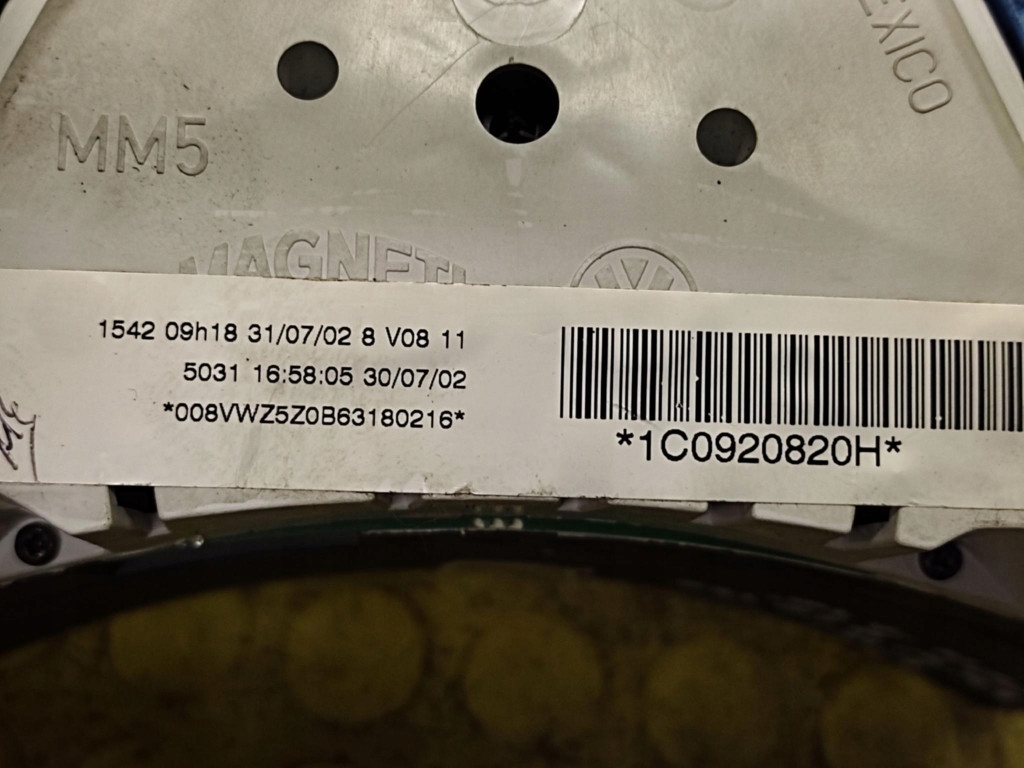 VW NEW BEETLE 1.4 dials 1C0920820H
