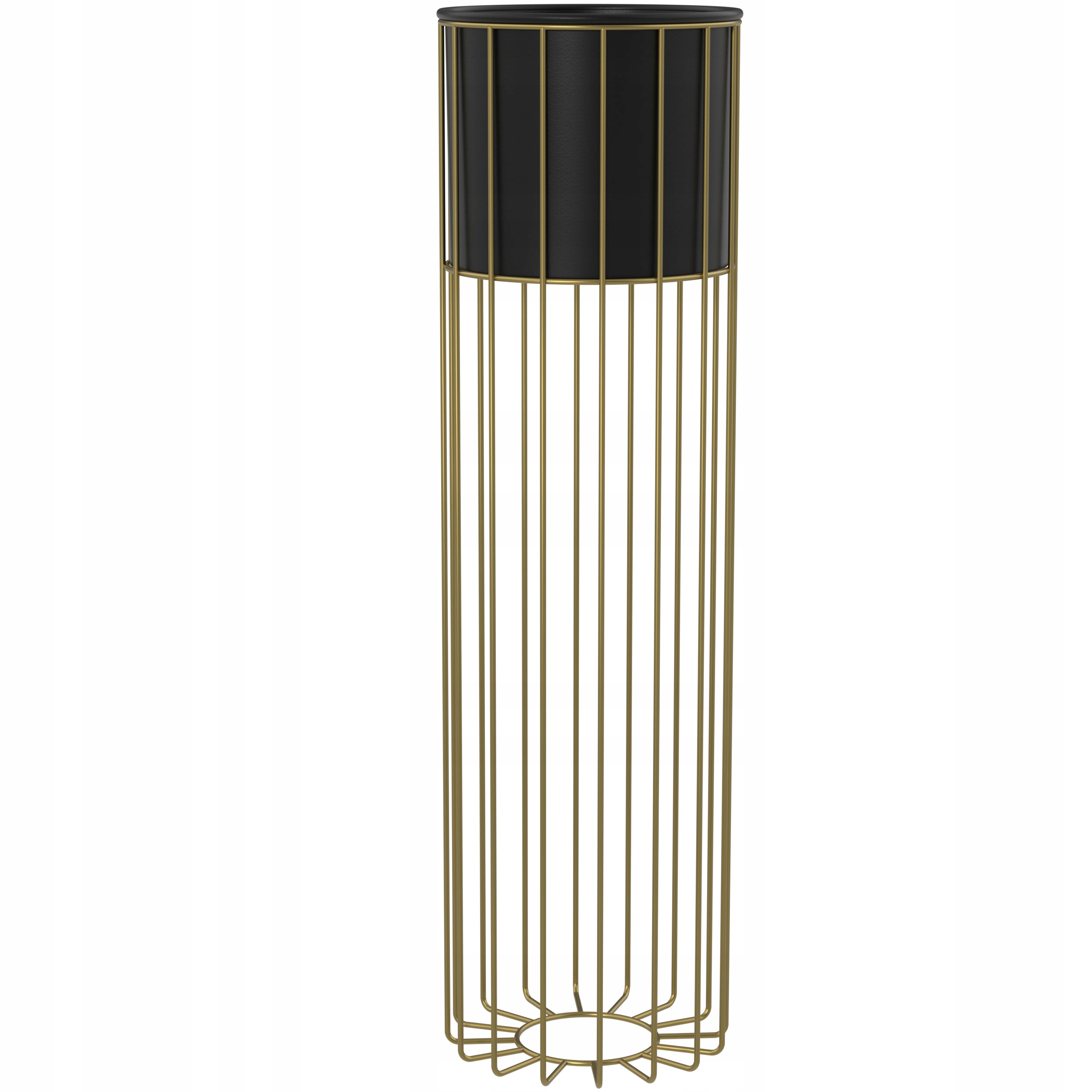 

Kwietnik metalowy stojący złoto czarny Loft 71cm