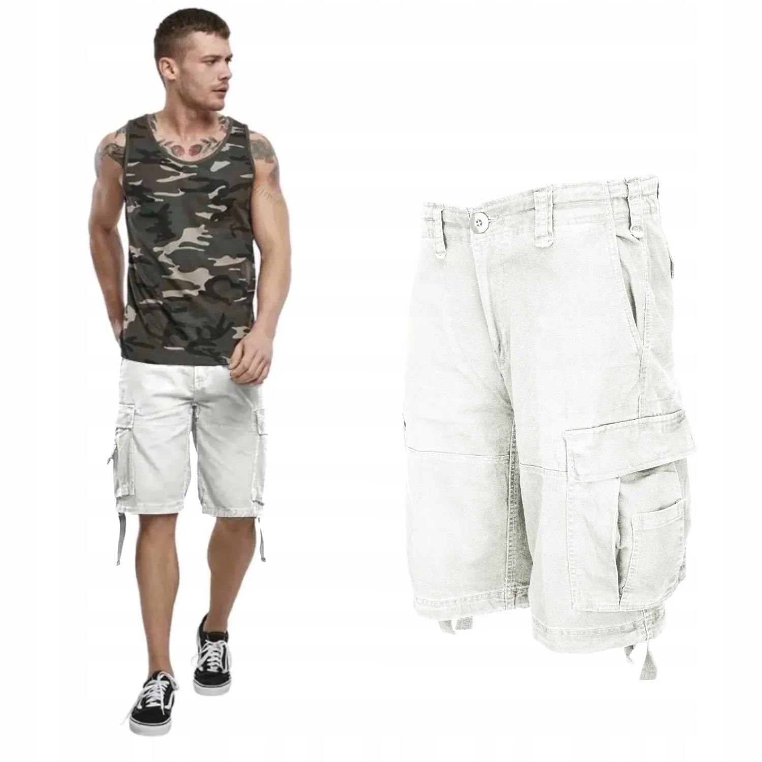 Kraťasy krátké Brandit Vintage Classic bílé 5XL