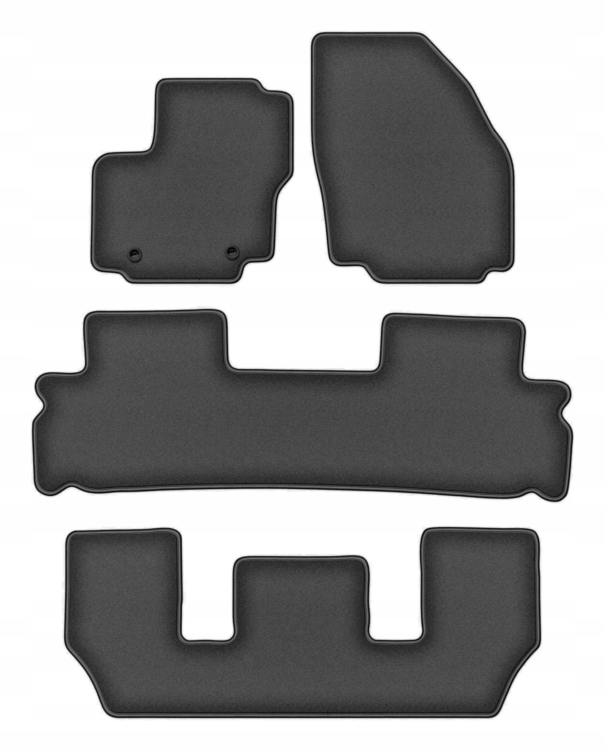 Velúrové koberčeky pre Ford Galaxy MK2 2006-2011 komplet Durban grafit 4 ks