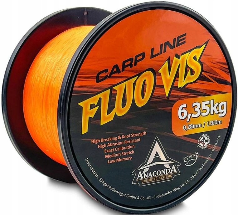 

Żyłka Anaconda Fluovis Carp Line 1200m 0,36mm Oran