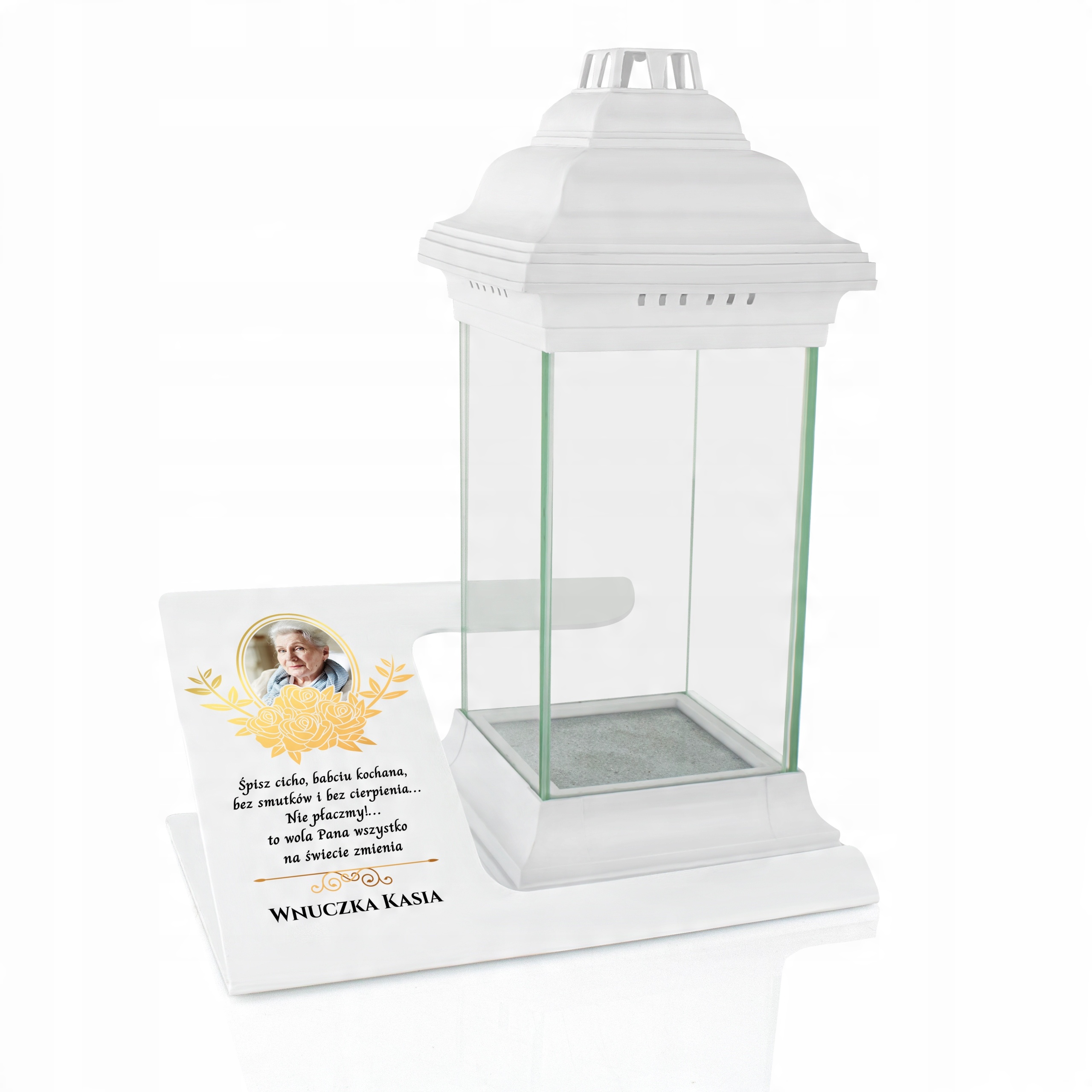

Statuetka Na Znicz Zdjęcie Dedykacja Lampion Duża