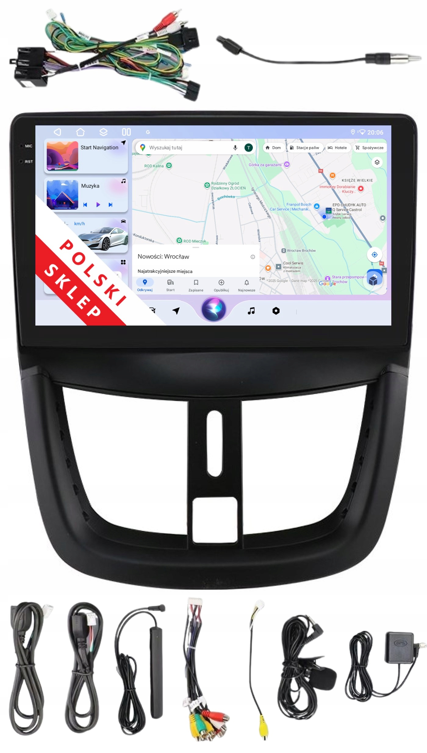 Navigace Rádio 2DIN Android Peugeot 207 6/128 Gb Dsp Carplay Lte