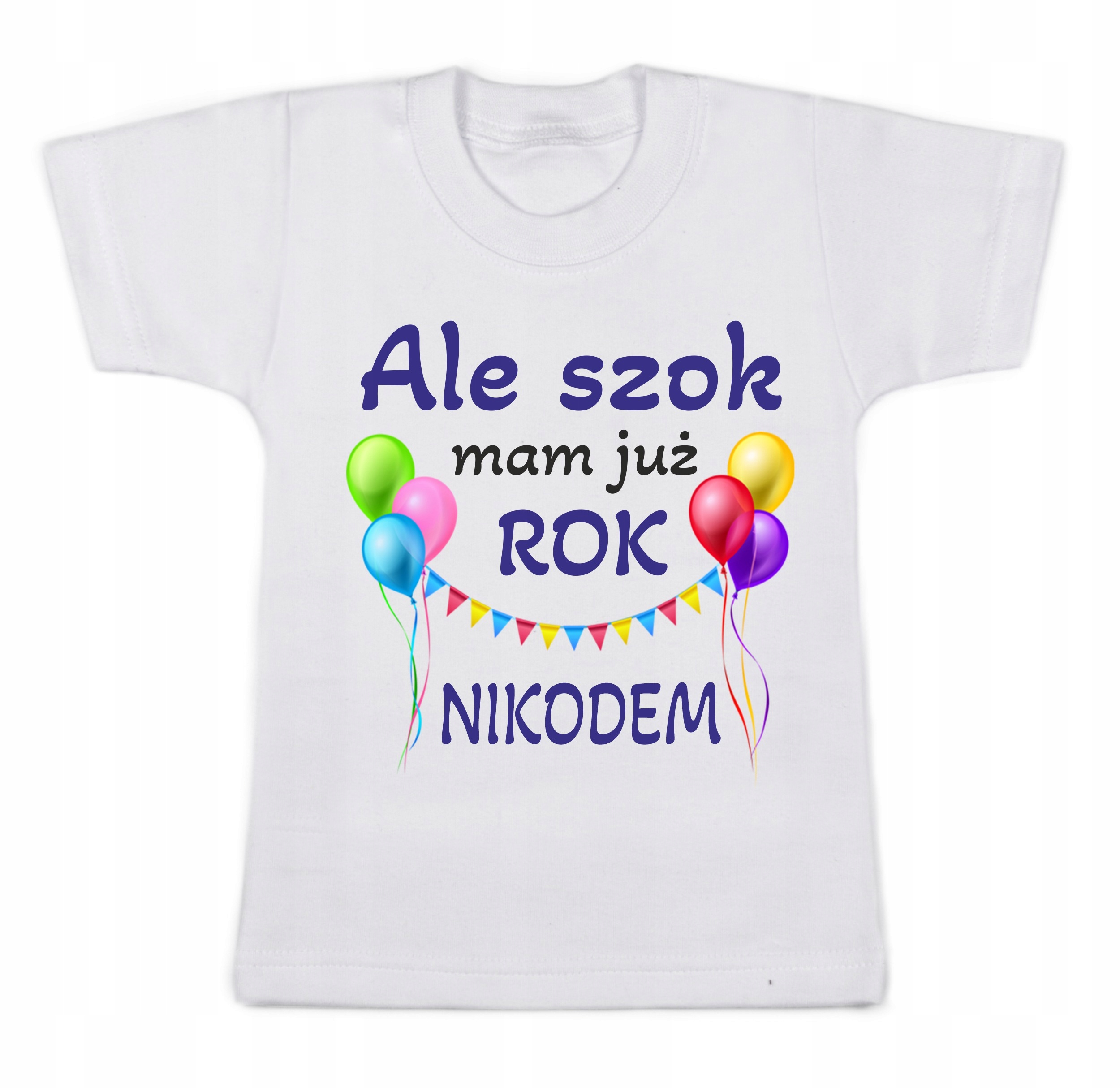 

Koszulka na roczek dla chłopca, dowolne imię 86/92