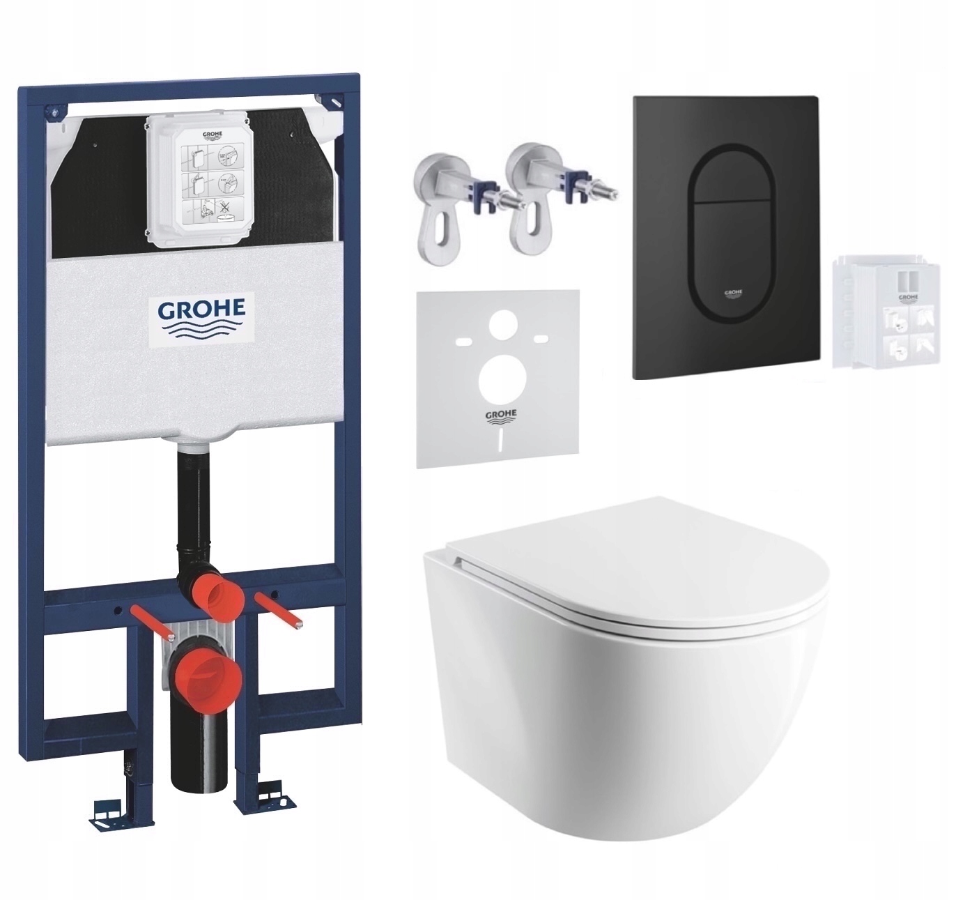 7v1 Wc Set, Stelaz Grohe Slim, Wc Mísa Omnires Tornado, Tlačítko