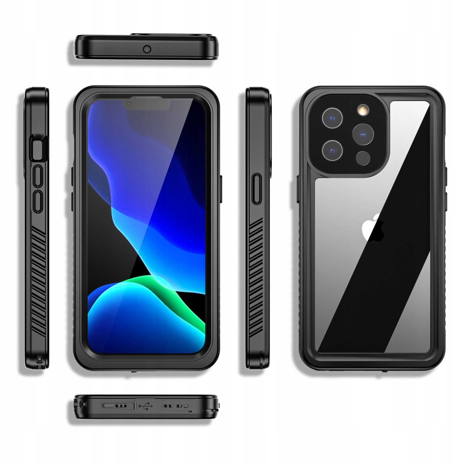 Pancerne Etui 360° Wodoodporne Wytrzymała Obudowa Apple iPhone 13 Pro Max I