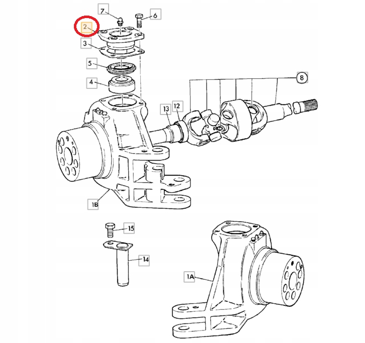 ШАРНИРНОЕ КРЕПЛЕНИЕ JCB МОСТЫ SD40 440/00102