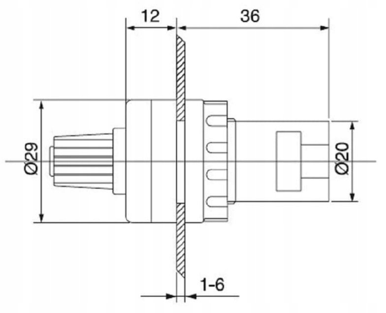 Potencjometr do falownika 10k 2W 22mm IP65 LA42DWQ-22 Producent Inna