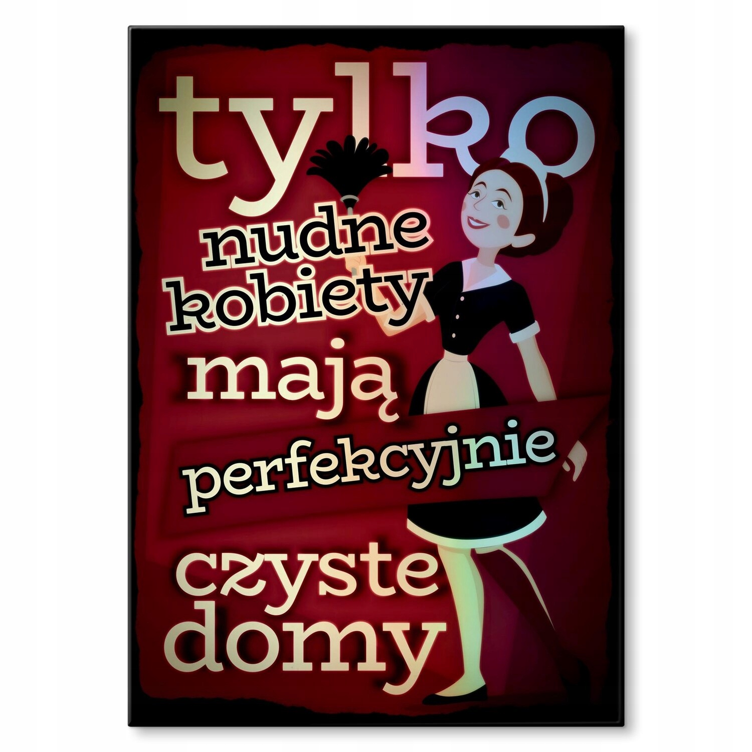 Kovový plakát Nudné ženy Dárek 42 x 59 cm
