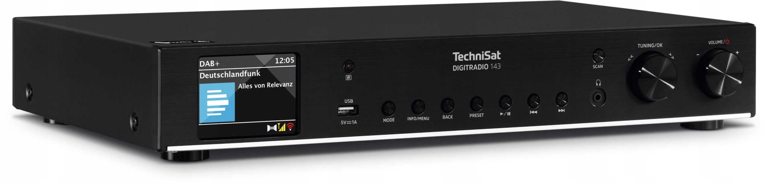 Technisat DigitRadio 143 Tuner Dab+ Fm čierny