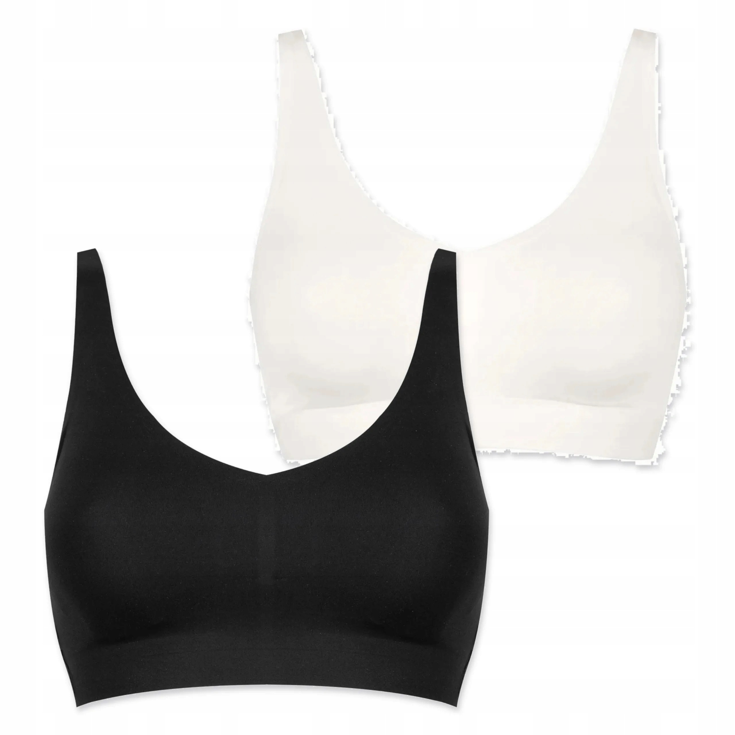 2x Bezešvý podprsenkový top Lormar Touch 440 bílý černý M