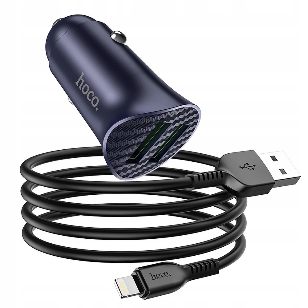

Hoco ładowarka samochodowa 2 x Usb QC3.0 18W + kab