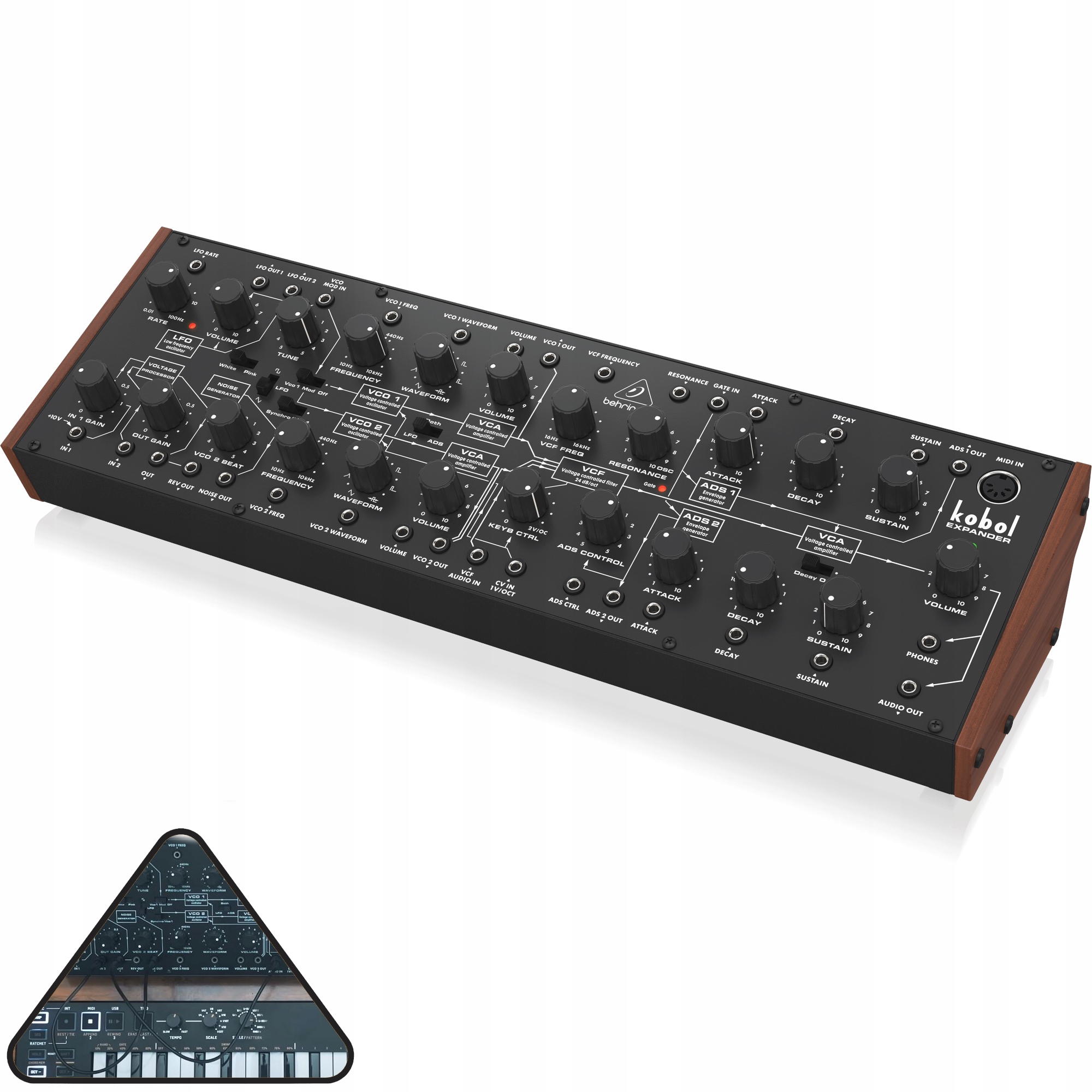 Kobol Expander Syntezator Analogowy Vco Vca Lata 70'' Eurorack Behringer