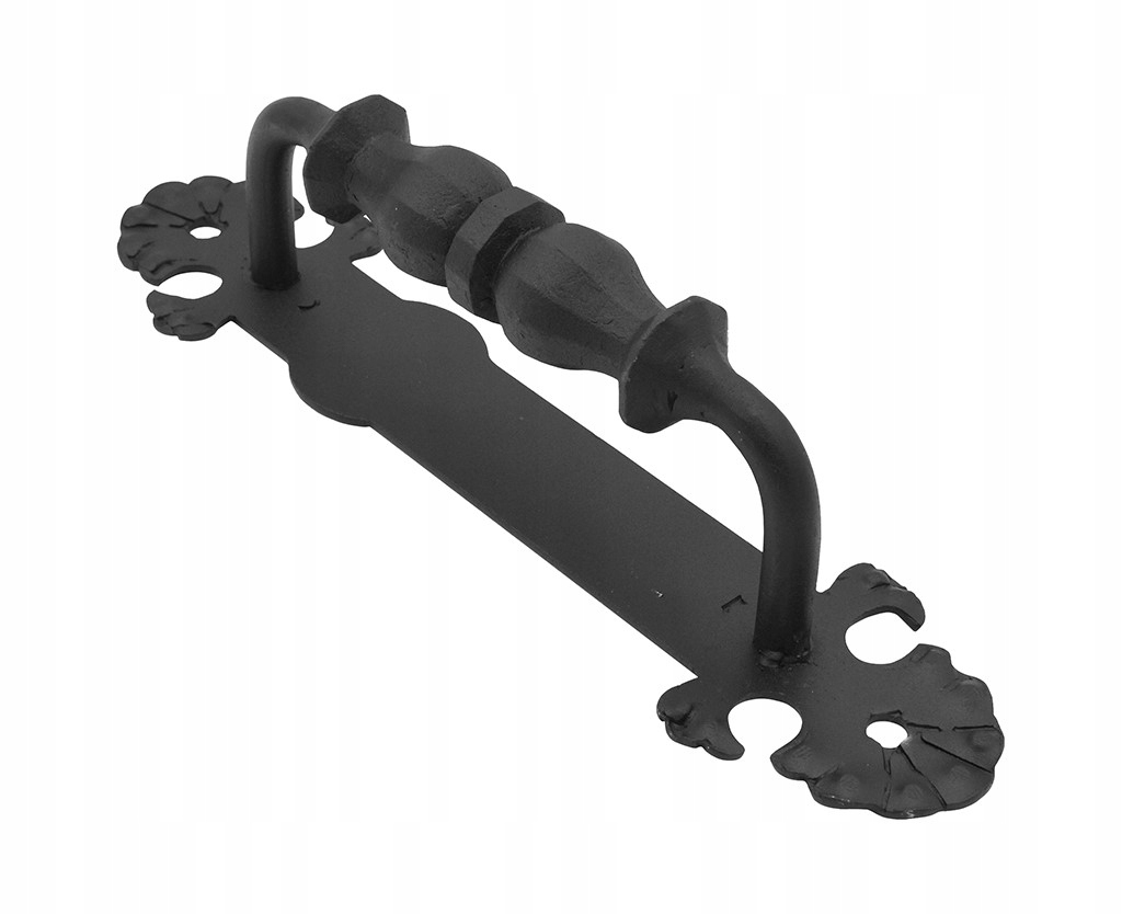 Dveřní Antaba Kovaná Ozdobná Černá 30 cm Klika Na Dveře Brány