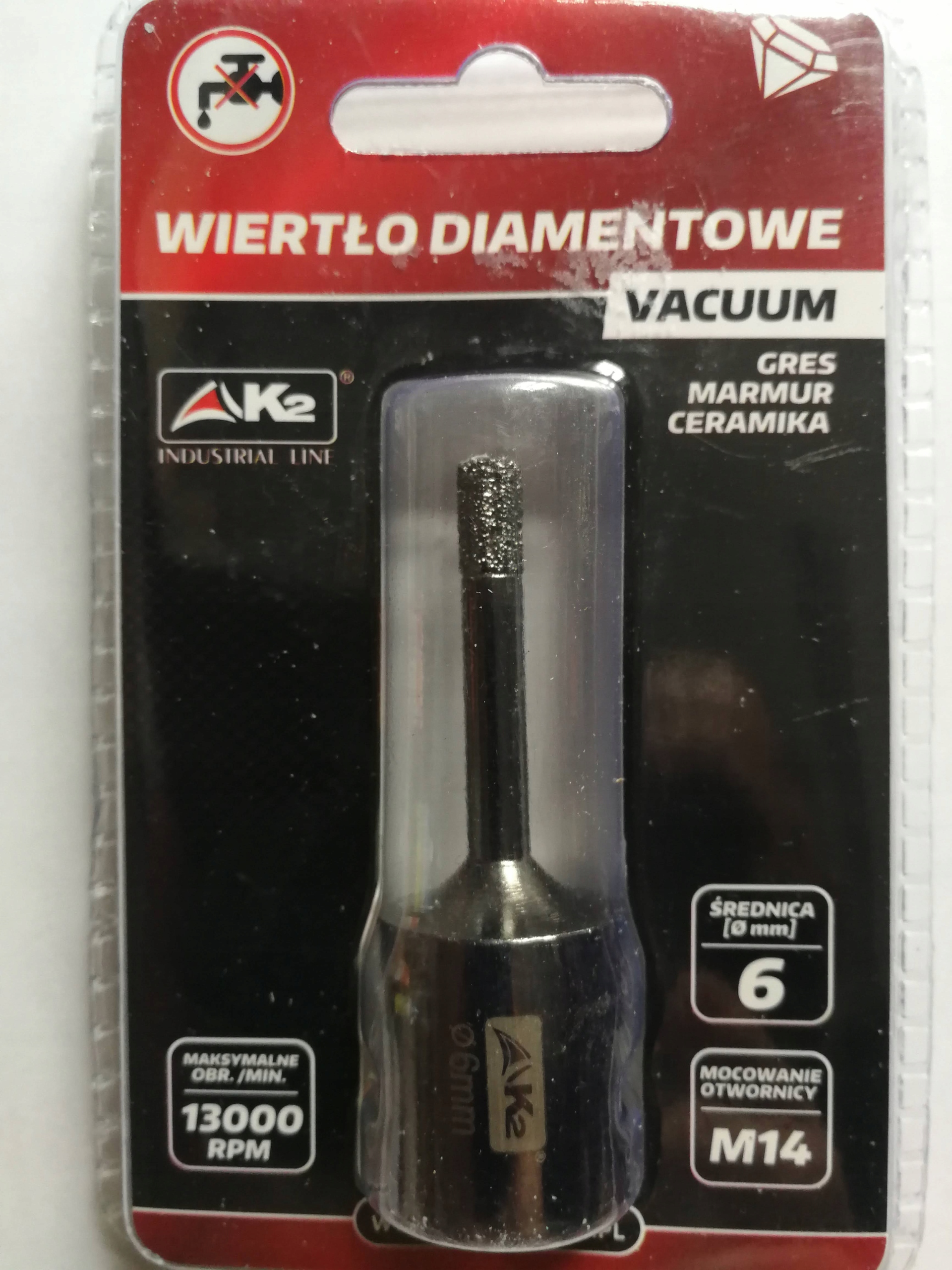 

Wiertło Diamentowe Gres FI6 Vacuum K2 Otwornica