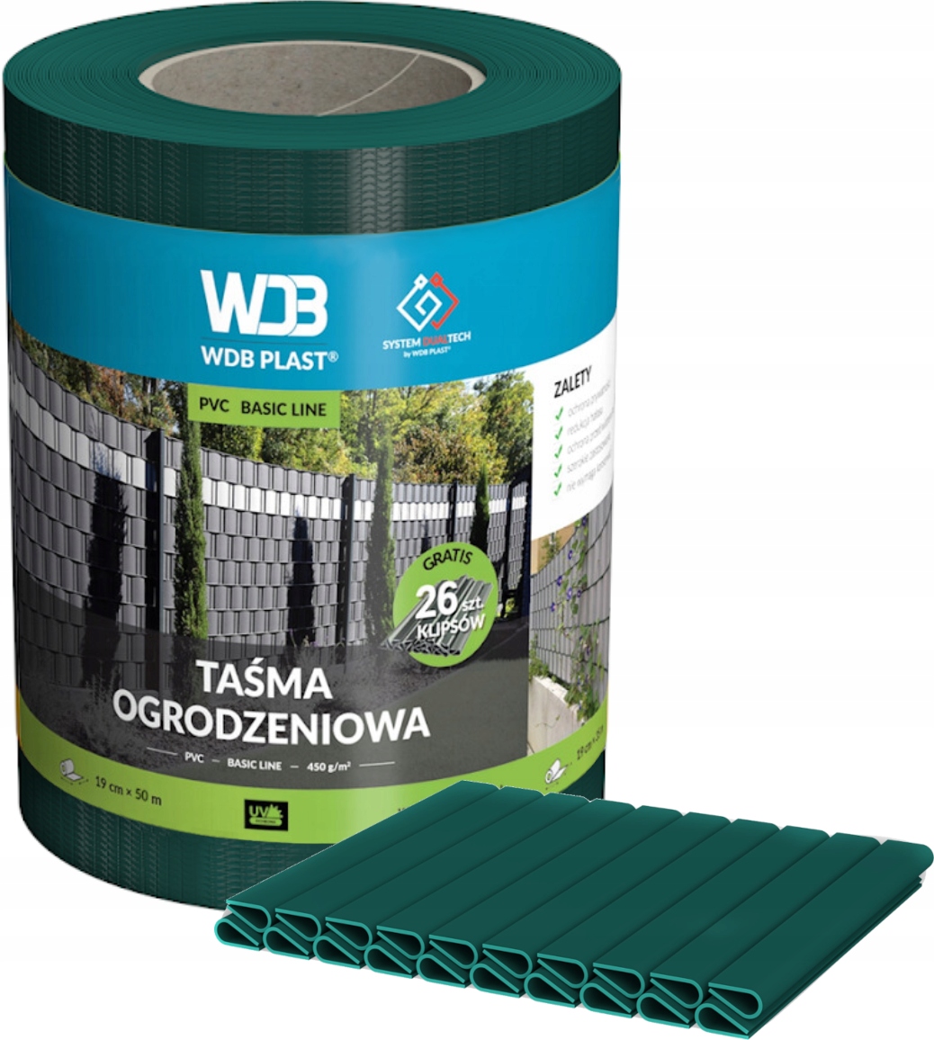 Taśma Ogrodzeniowa 19x50 Osłona Na Płot Ogrodzenie Panelowe Zielona