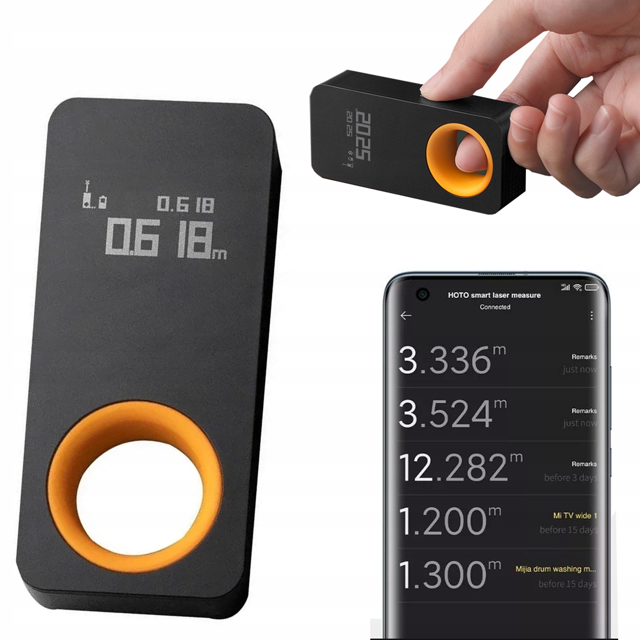 

Hoto Dalmierz laserowy 30m bluetooth akumulator