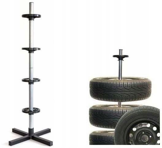 STOJAK NA OPONY FELGI KOŁA STELAŻ WIESZAK STOJAK NA KOŁA 50X50 Waga produktu z opakowaniem jednostkowym 2 kg