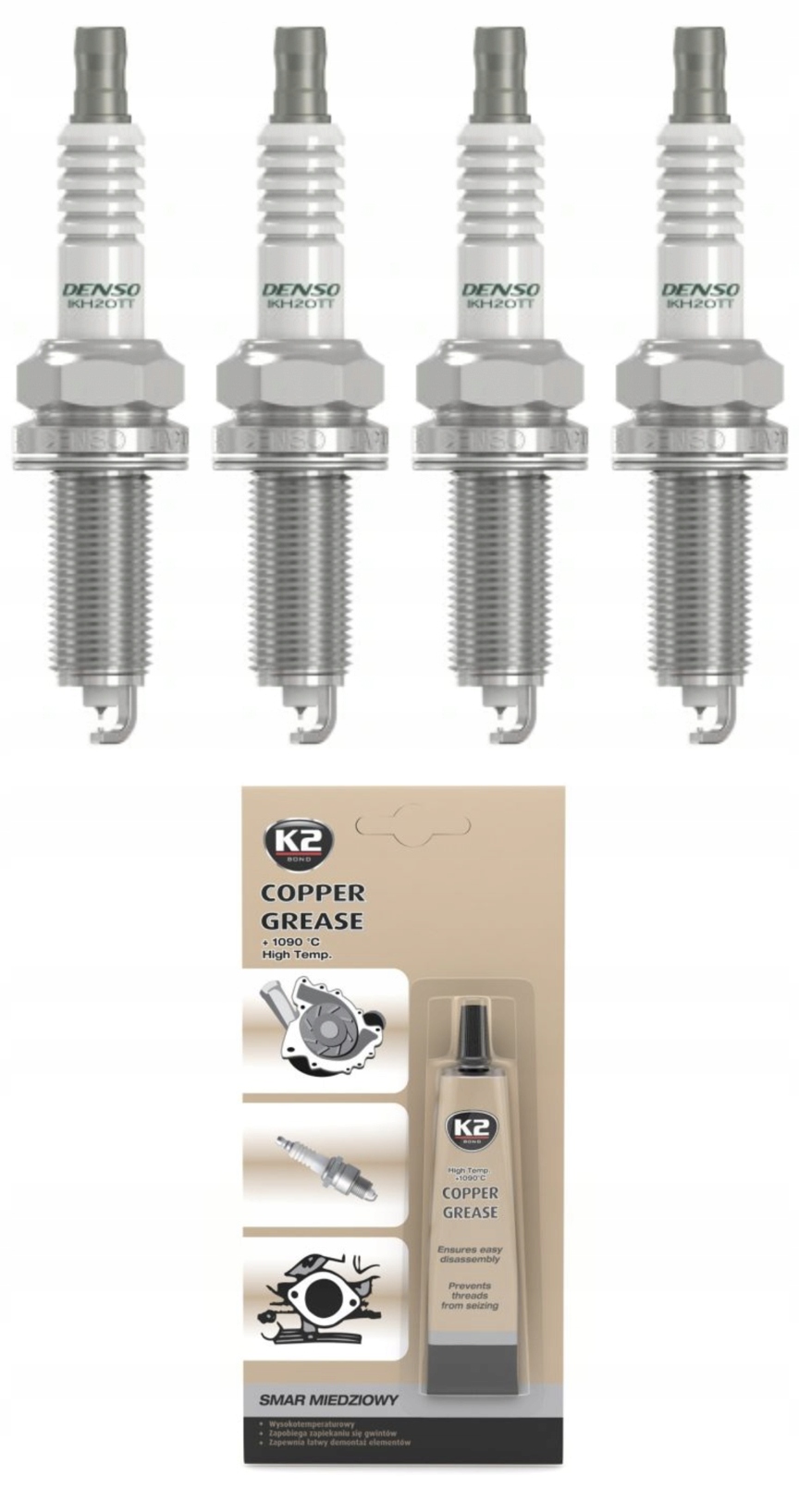 DENSO IKH20TT ŚWIECA ZAPŁONOWA + smar