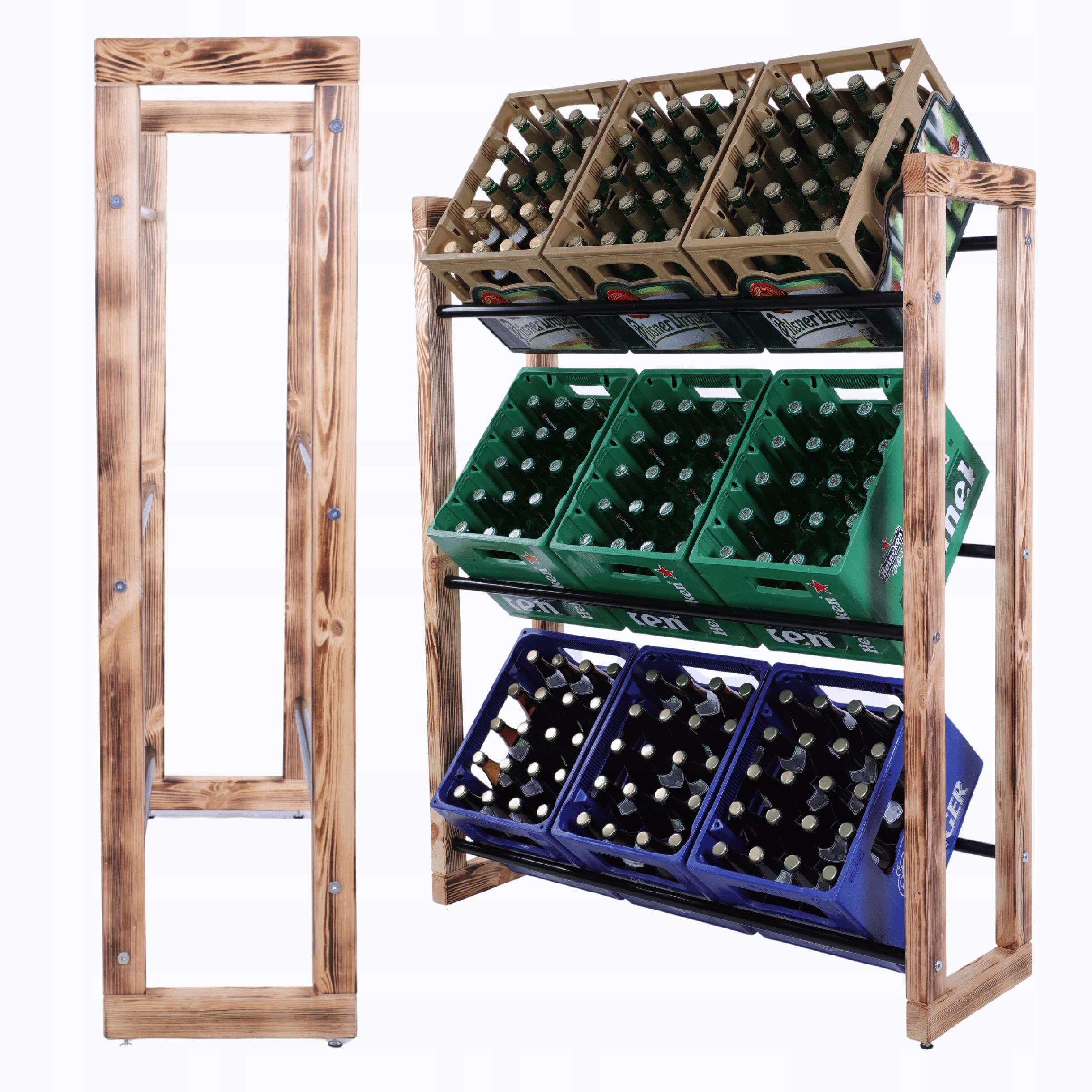 Skladový regál drevený Wamar-Sosenka 136 x 112 x 35 cm max 100 kg/OUTLET