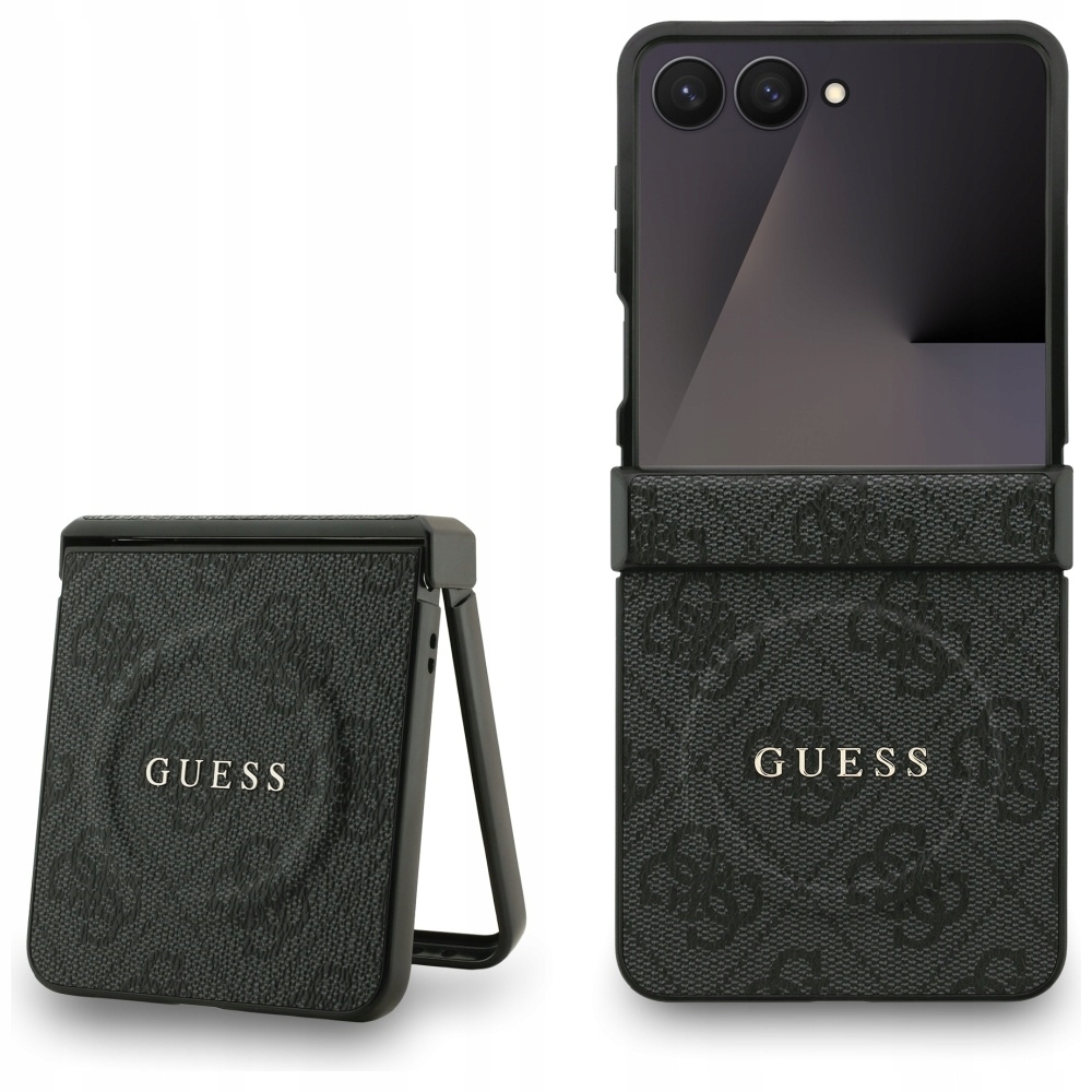 Etui Guess do Galaxy Z Flip7, do MagSafe, czarne plecki, cover