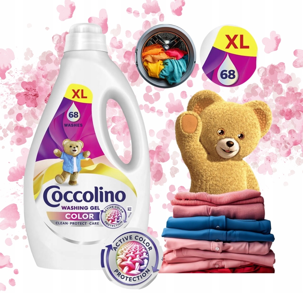 Coccolino Care Color Gel na Praní Barevného Prádla 2.72 l (68 praní)