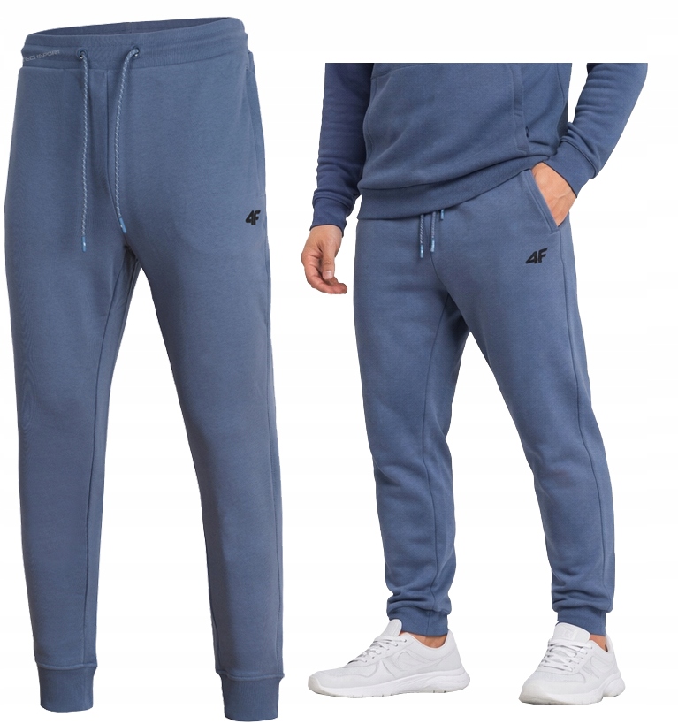 4F Męskie Spodnie Dresowe Joggery Bawełna Zamykane Kieszenie XXXXXL 5XL