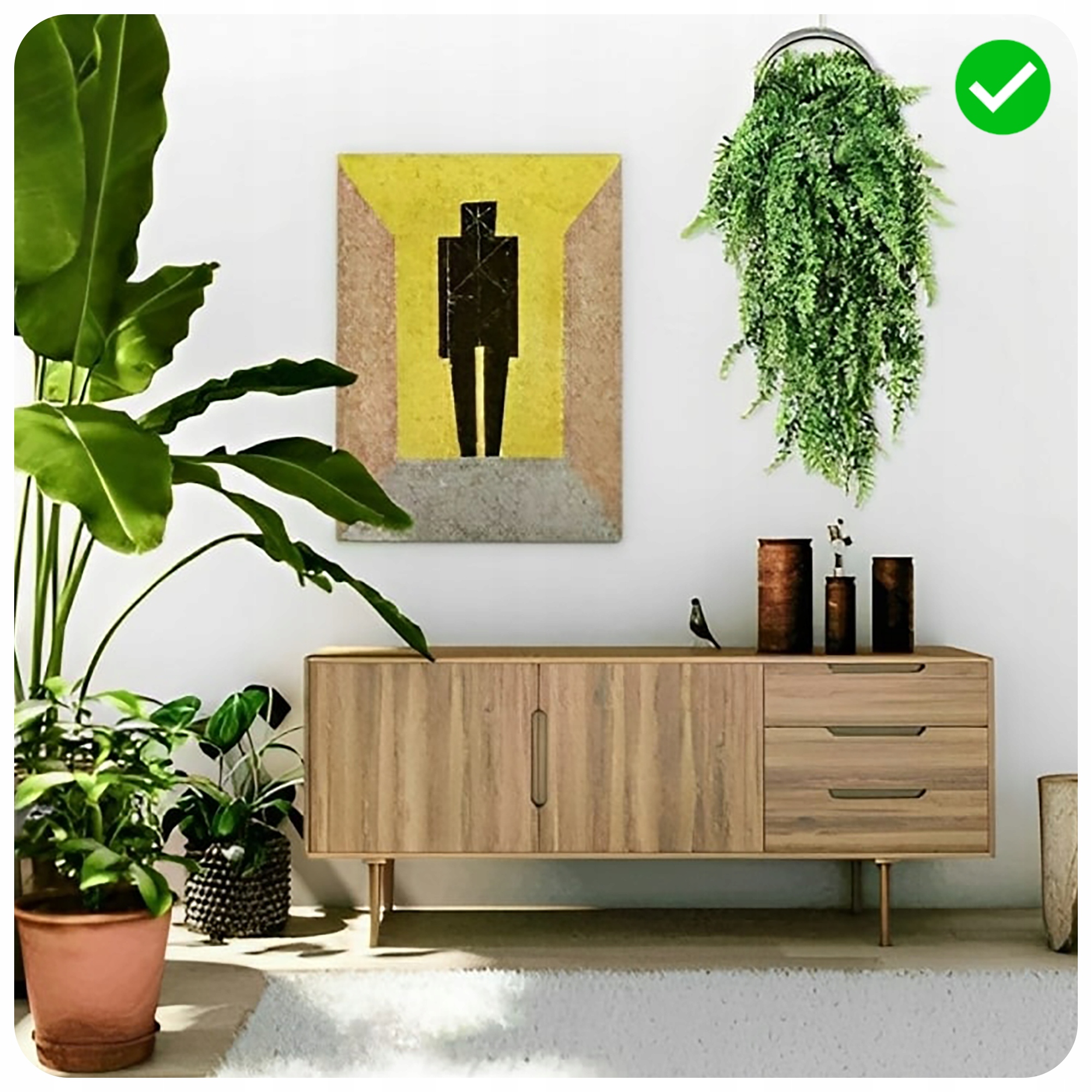 PAPROĆ SZTUCZNA 80 CM REALISTYCZNE LIŚCIE PAPROCI Wysokość maksymalna 80 cm