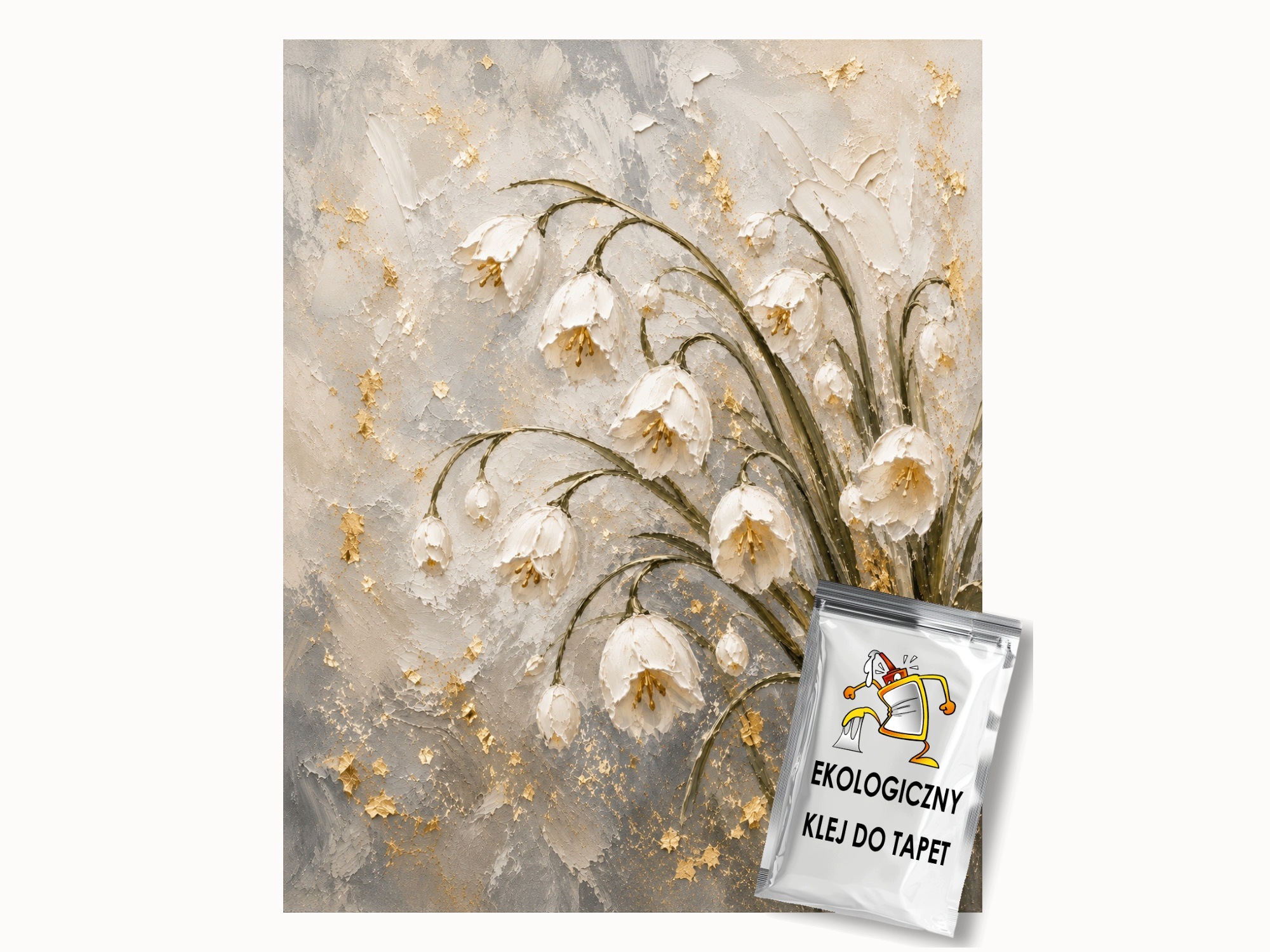 Fototapeta Vertikální Flizelina Květiny Bílé Tulipány 3D Glamour 200x250 155g