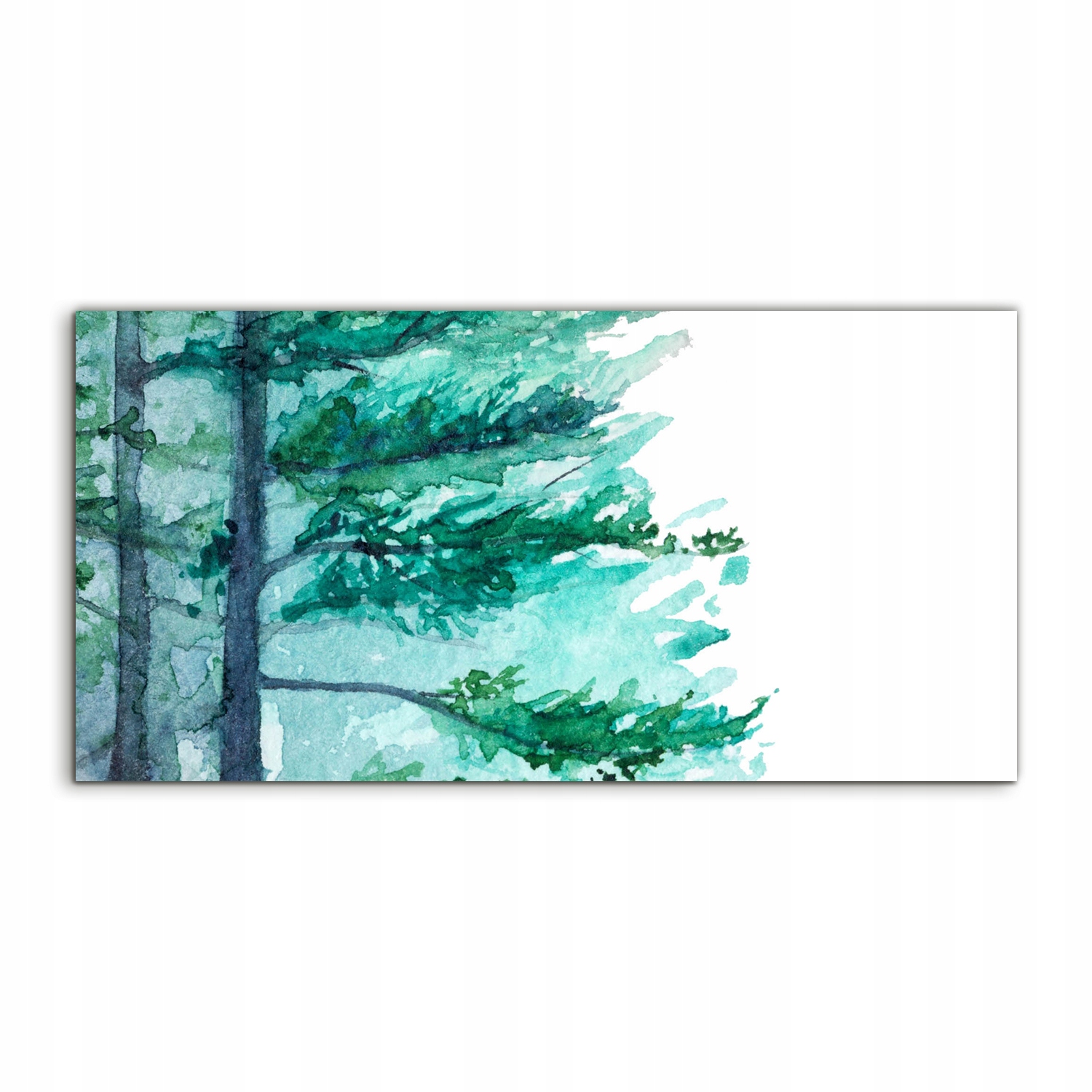 Akrylový obraz 120x60 s grafikou Zima Les Krajina