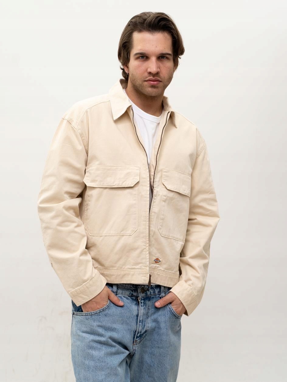Pánská bunda Jasná Bezová Bavlna Dickies Fort Smith Trucker XXL