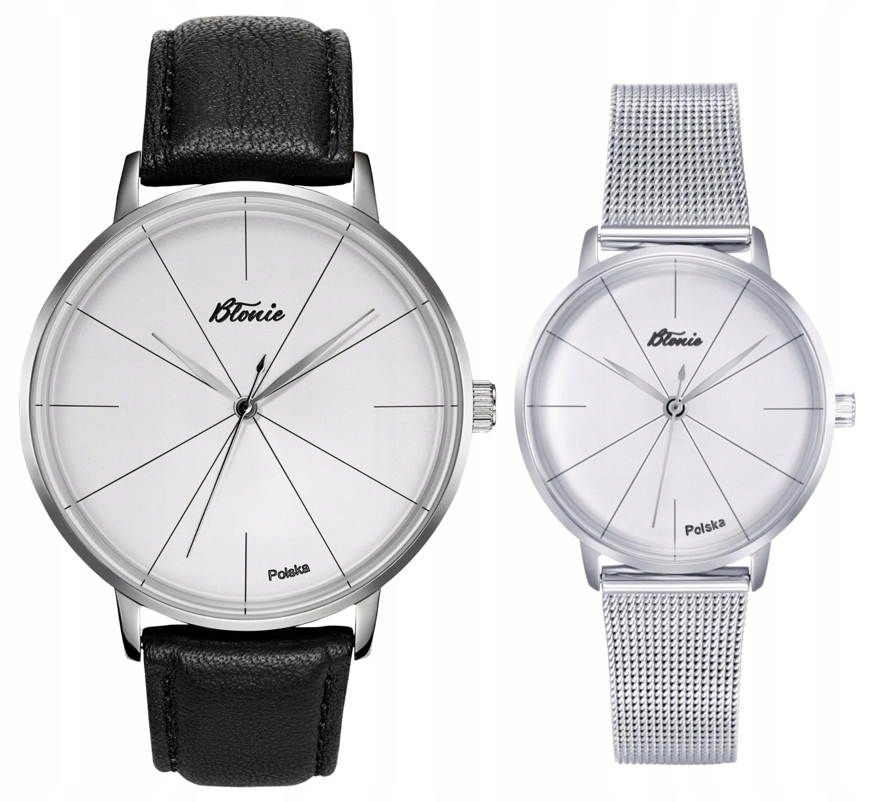 Originální sada pro páry Hodinky Błonie Zebra a Lila dárek na svatba