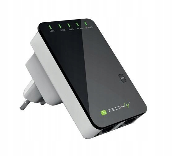 Techly Wireless Router Extender Repeater WiFi 300N 802.11g Wall-Plug