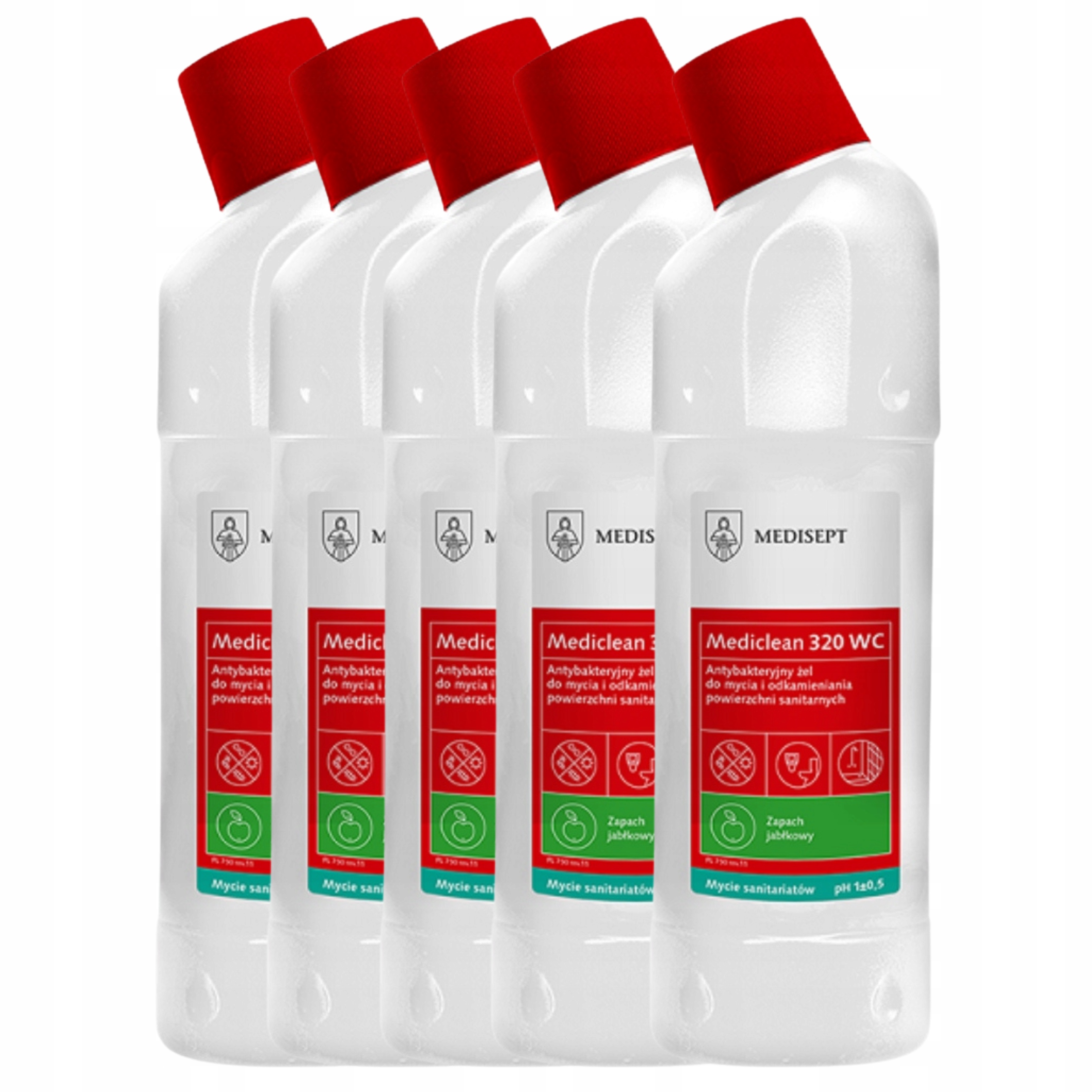 Levně Gel Gel Na Wc Koupelnové Armatury Medisept 0,75L, Sada 5 Kusů