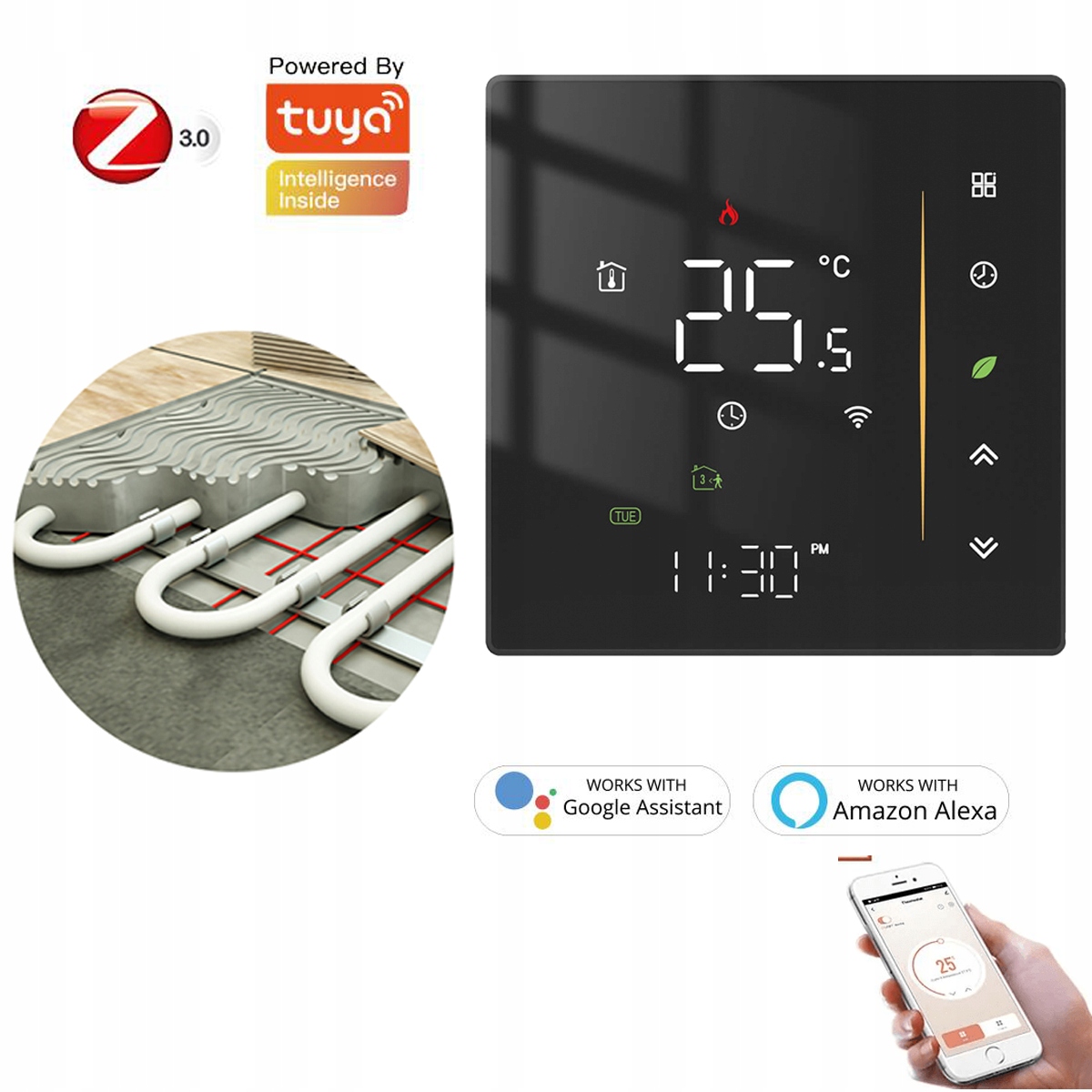 termostat Zigbee Tuya Wasser-Fußbodenheizung Galz