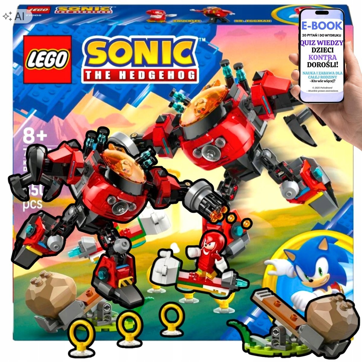Lego Klocki Walka Sonica Dr Eggmanem Sonic Dla Dziecka EBOOK-2