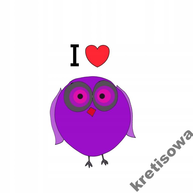 

Damska Kocham Sowy I Sówki Sowa Śmieszne s4a