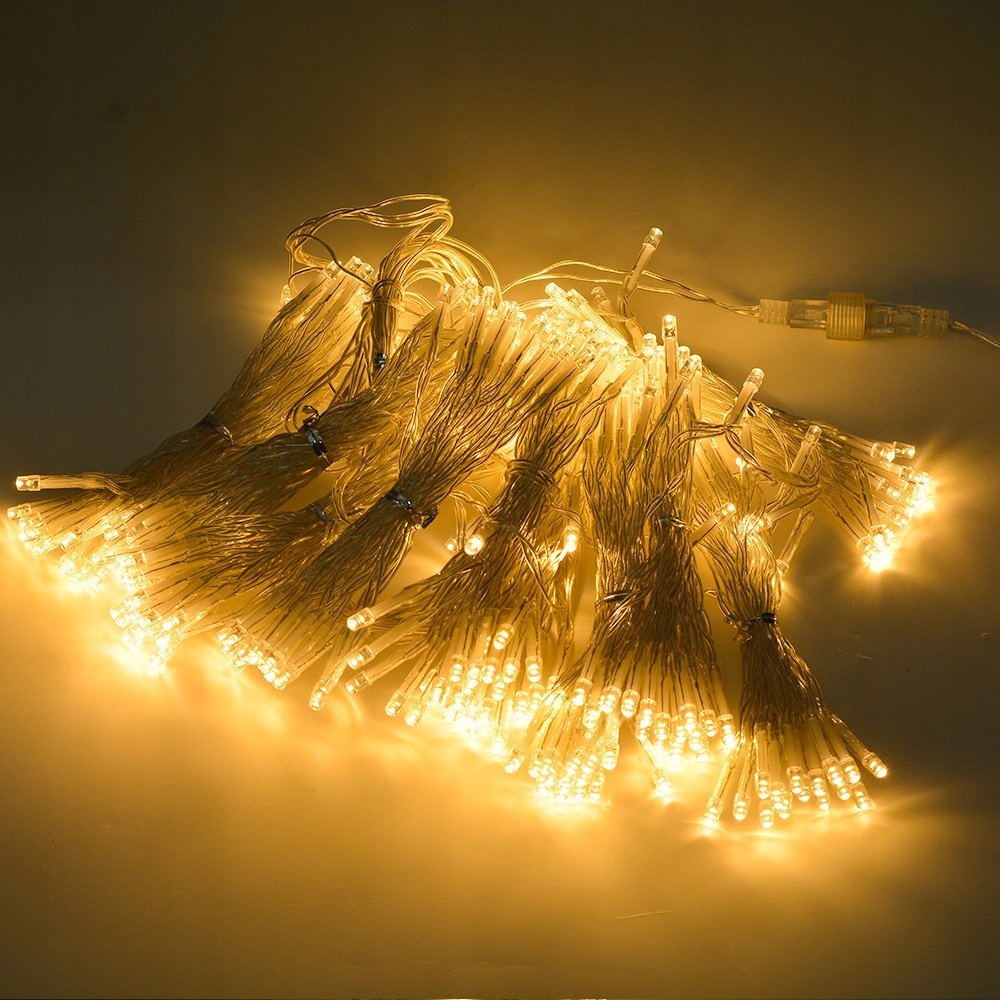 Kurtyna Świetlna Lampki Dekoracyjne Do Sypialni 6x3M 600 LED — miniatura 4