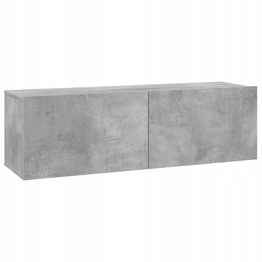 Závěsná Rtv skříňka, šedá, betonu, 100 x 30 x 30 cm, 2 dvířka