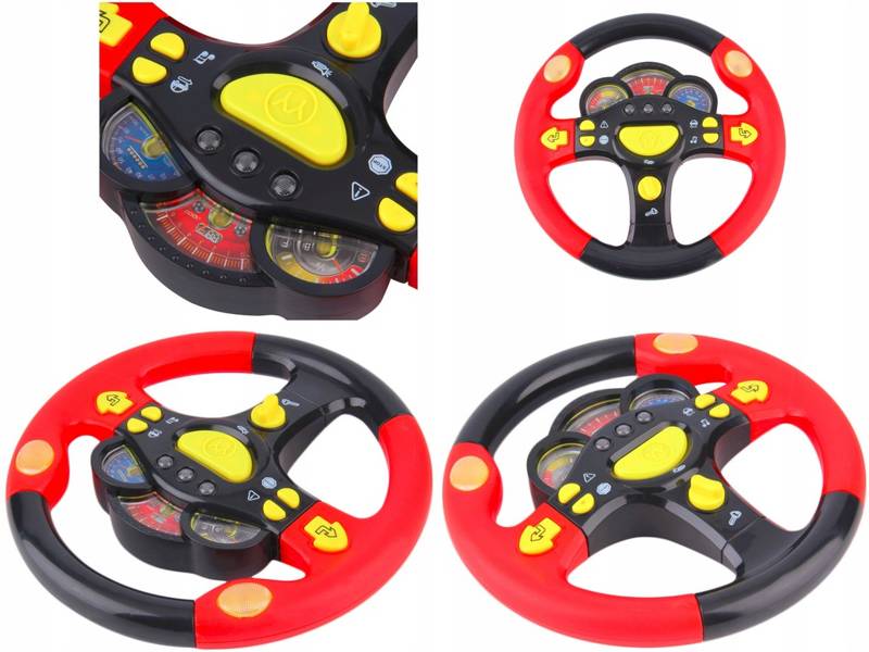 INTERAKTYWNA KIEROWNICA DLA DZIECI SYMULATOR JAZDY Materiał plastik