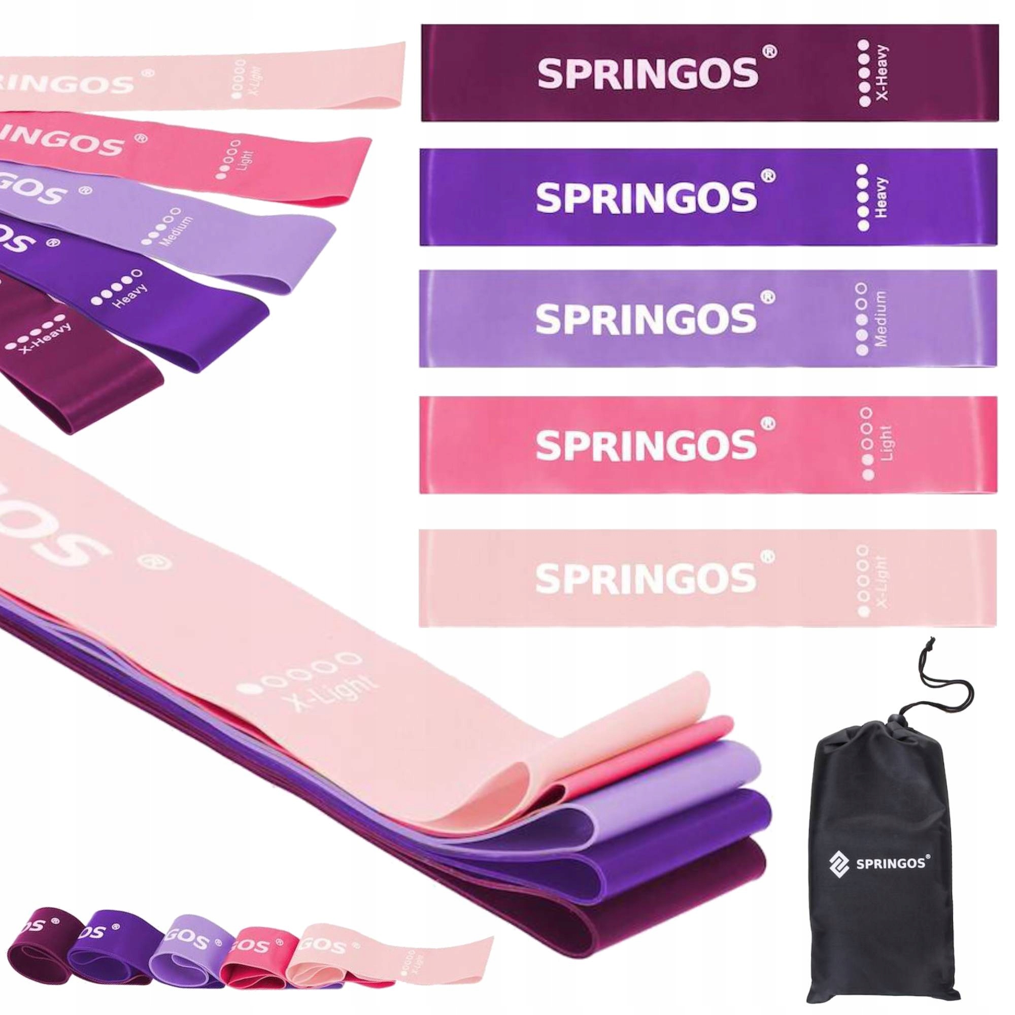 

Zestaw 5 Gumy Do Ćwiczeń Fitness Taśmy Rozciągania