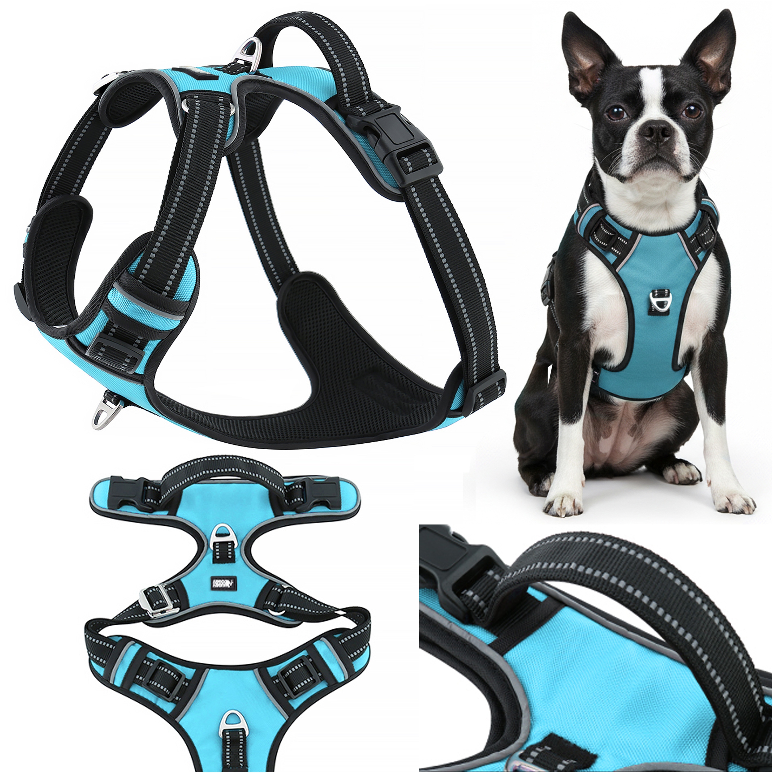 Levně Huggy Doggy postroj pro psa jezevčíka s nastavitelnou beztlakovou ochranou easy walk S