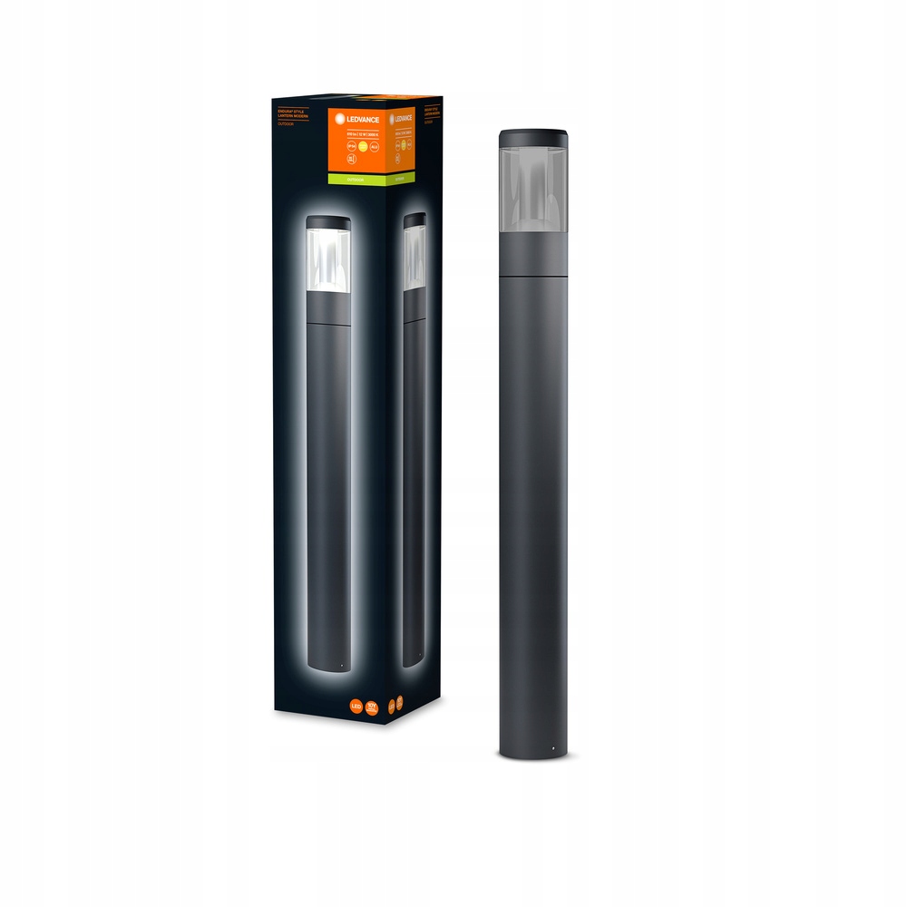 Vonkajšia záhradná lampa Stojaci stĺpik 12W 610lm 3000K IP54 Šedá Endura